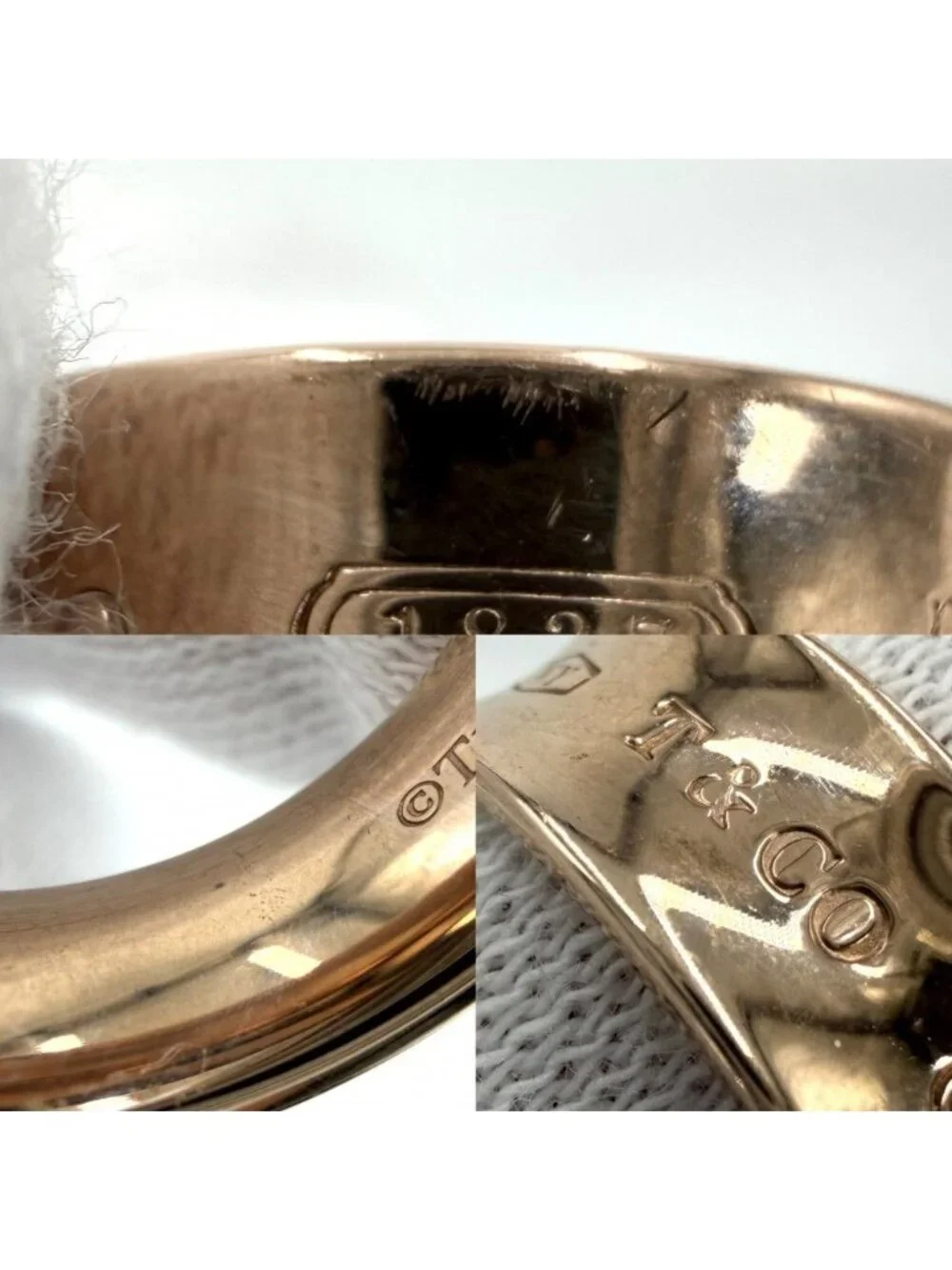 Tiffany & Co 1837 Ring Accessory Sally Rubedo Metal Pink Gold Color Vintage
